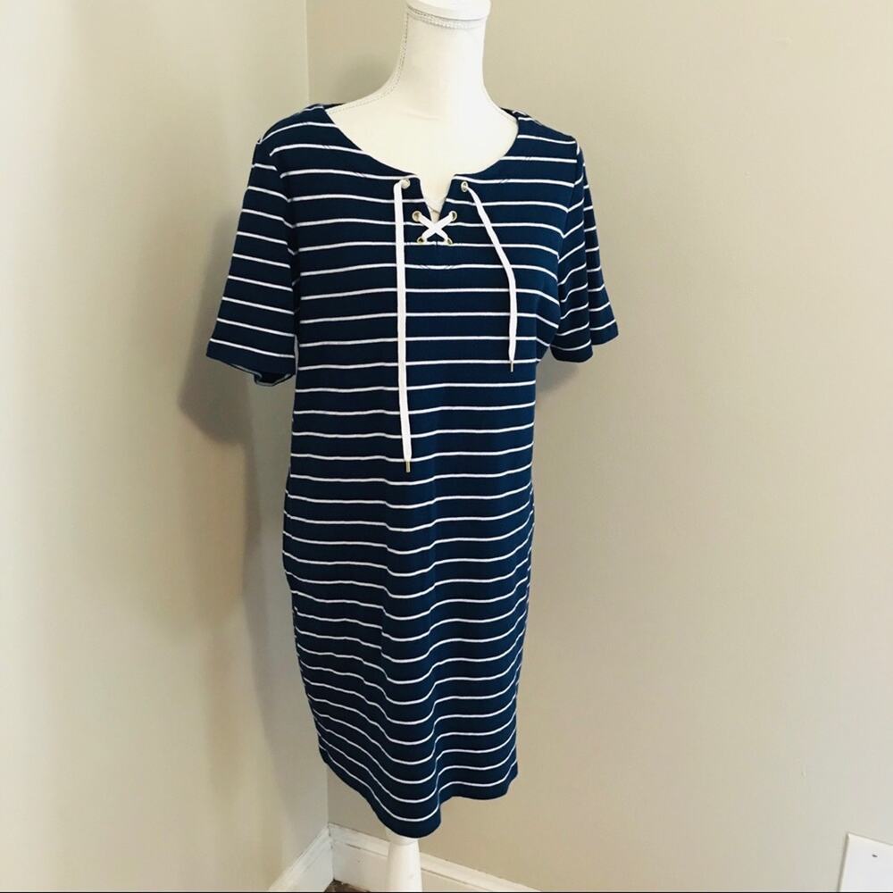 Jones New York Nautical TShirt Dress
